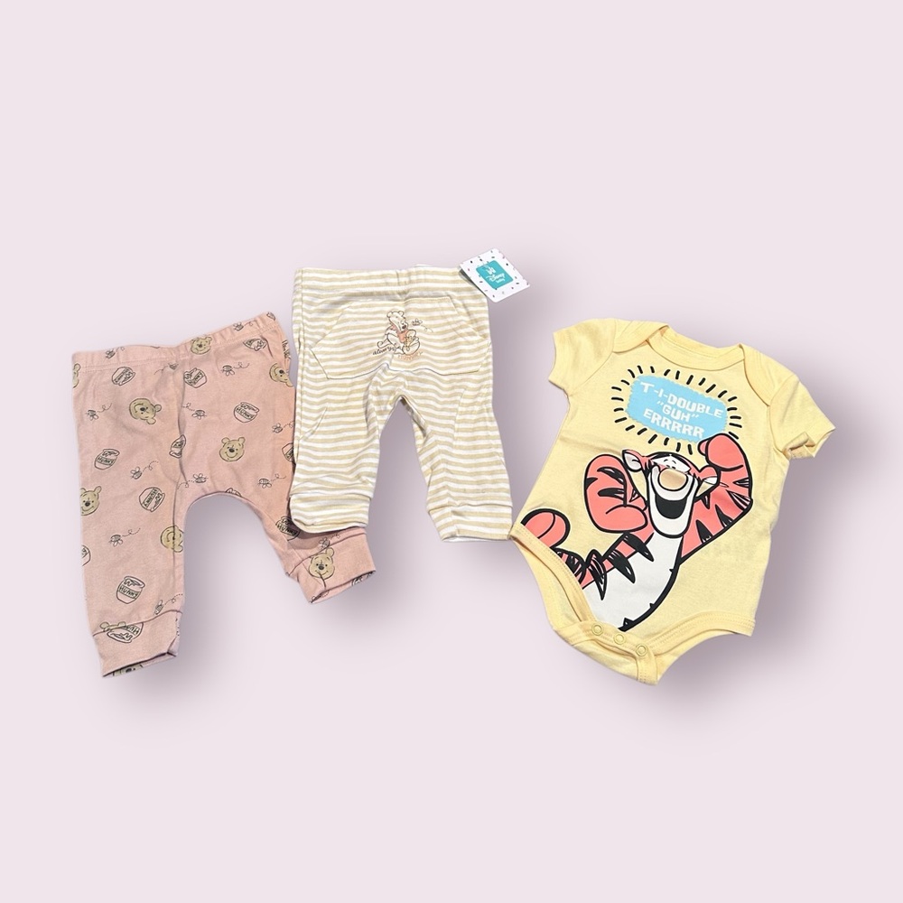Disney Baby Tigger Onesie and Winnie The Pooh Pants Set Size 6-9 Months